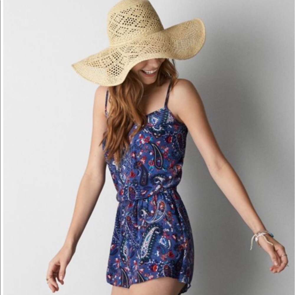 American Eagle Floral Romper